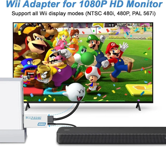 Alt view image 3 of 7 - Wii HDMI Adapter 1080P Wii to HDMI Adapter for Nintendo Wii/Wii U