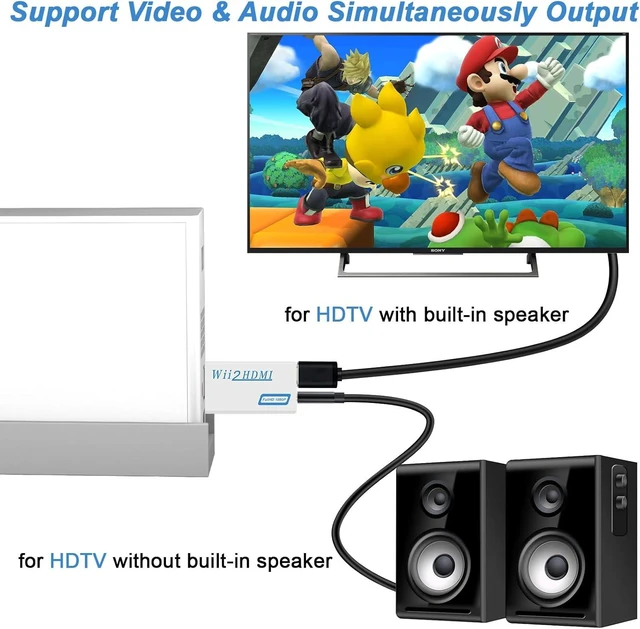 Alt view image 7 of 7 - Wii HDMI Adapter 1080P Wii to HDMI Adapter for Nintendo Wii/Wii U