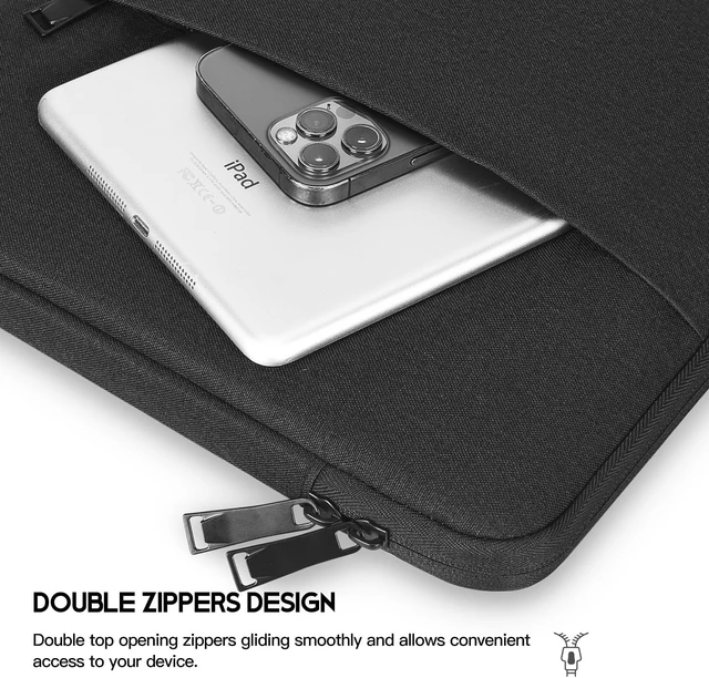 Alt view image 7 of 7 - 17.3 inch Laptop Sleeve Case Water-Resistant Computer Bag Accessory Pocket