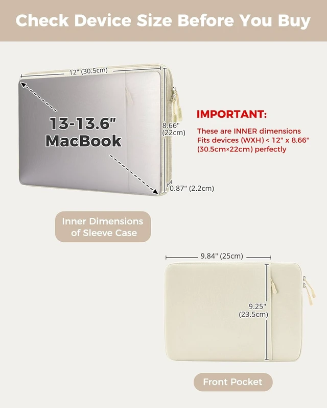Alt view image 4 of 7 - Laptop Sleeve 13 for MacBook Neo/Air/Pro with A18/M5/M4/M3/M2/M1