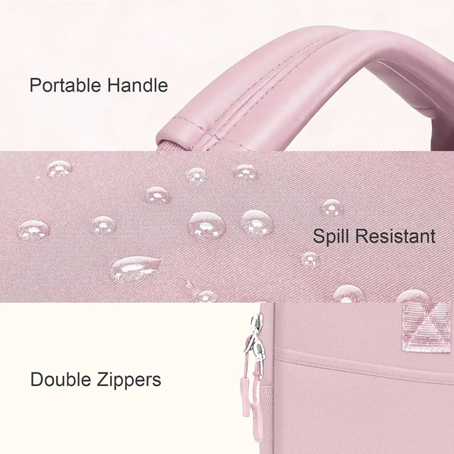 Alt view image 4 of 7 - Laptop Case 13.3 inch 13-13.3 inch Laptop Sleeve Bag Pink