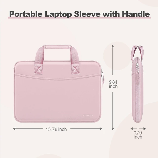 Alt view image 5 of 7 - Laptop Case 13.3 inch 13-13.3 inch Laptop Sleeve Bag Pink