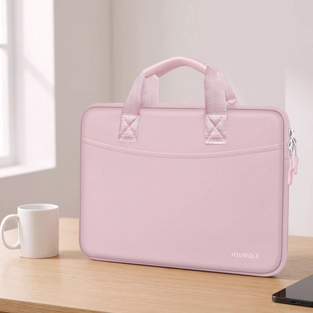 Alt view image 7 of 7 - Laptop Case 13.3 inch 13-13.3 inch Laptop Sleeve Bag Pink