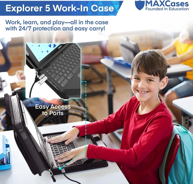 Alt view image 3 of 7 - Explorer Case for 14in Laptop & Chromebook - Molded Fit Pocket