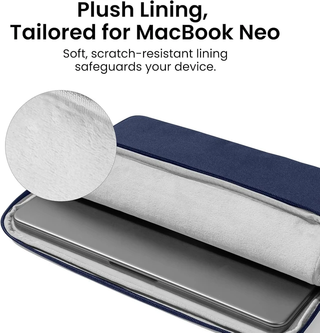 Alt view image 4 of 7 - Slim Laptop Sleeve Case for 13-inch MacBook Neo