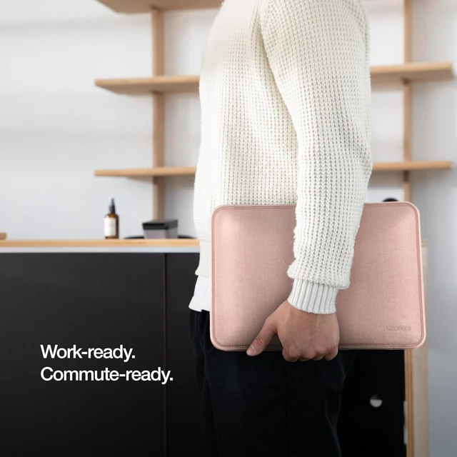 Alt view image 2 of 7 - ICON Sleeve with Woolenex - MacBook Pro 14 inch Case - 2025 2024 2023 2022 2021 M5 M4 M3 M2 M1 - Fitted MacBook Case Laptop Sleeve Hard Cover Durable Lightweight - Blush Pink