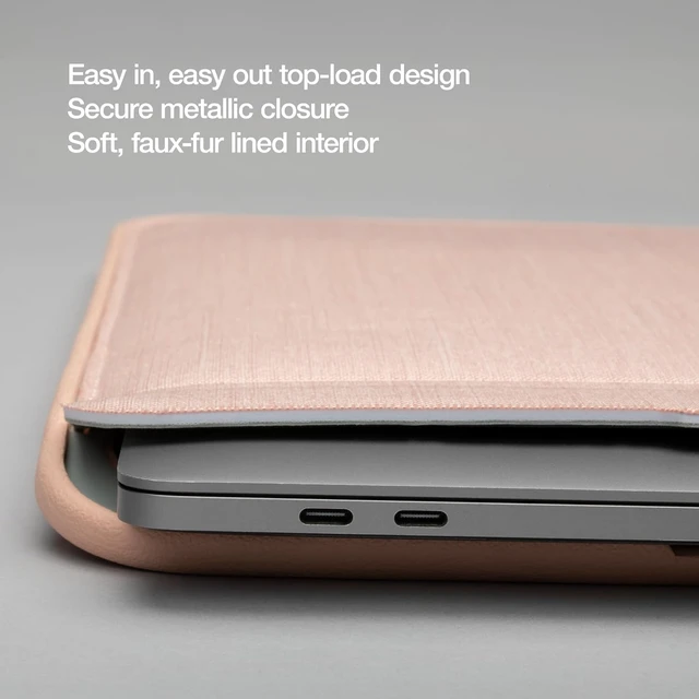 Alt view image 4 of 7 - ICON Sleeve with Woolenex - MacBook Pro 14 inch Case - 2025 2024 2023 2022 2021 M5 M4 M3 M2 M1 - Fitted MacBook Case Laptop Sleeve Hard Cover Durable Lightweight - Blush Pink