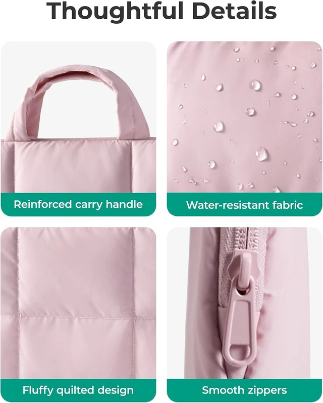 Alt view image 6 of 6 - Laptop Sleeve 13.3-14 Inch Puffer Slim Protective Case for Women