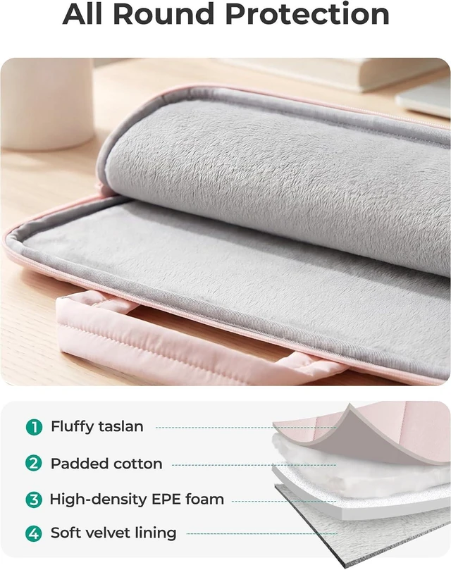 Alt view image 4 of 7 - 13-14 Inch Laptop Sleeve with Handle Slim Protective Case for Work