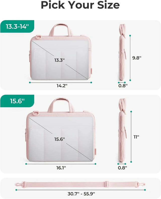 Alt view image 5 of 7 - 13-14 Inch Laptop Sleeve with Handle Slim Protective Case for Work
