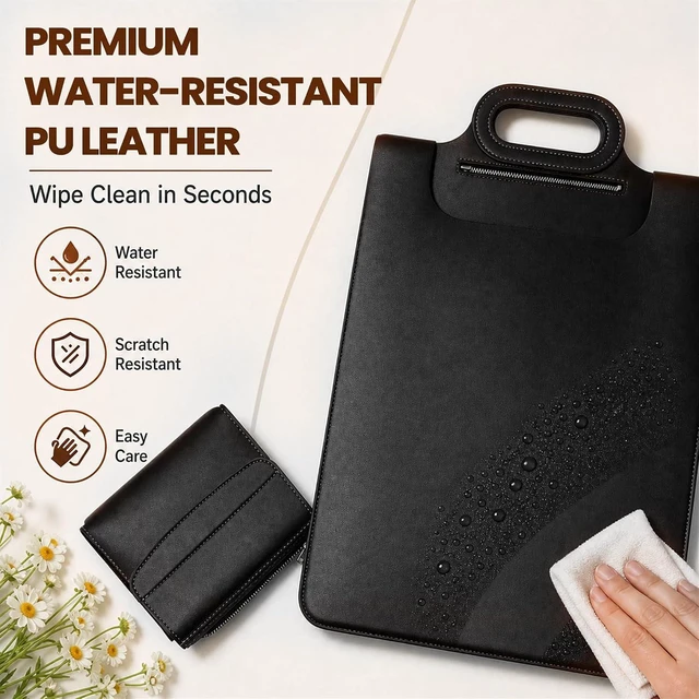 Alt view image 6 of 7 - Wireless Charging Laptop Bag for 16-Inch Laptops Foldable Desk Mat Black