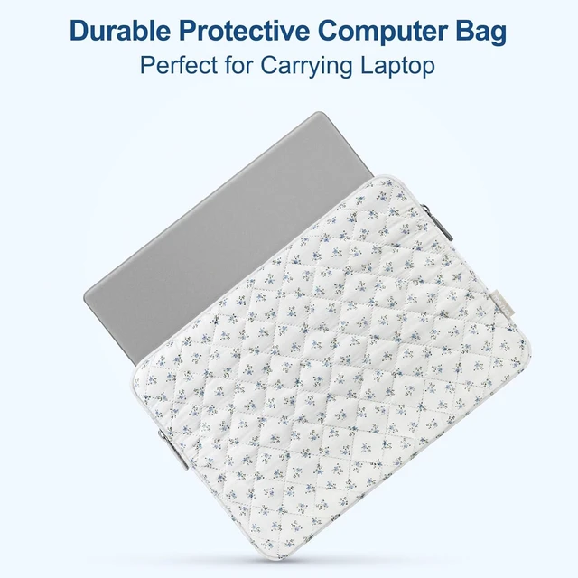 Alt view image 3 of 7 - Laptop Case 13.3 inch 13-13.3 inch Puffy Laptop Sleeve Bag Blue