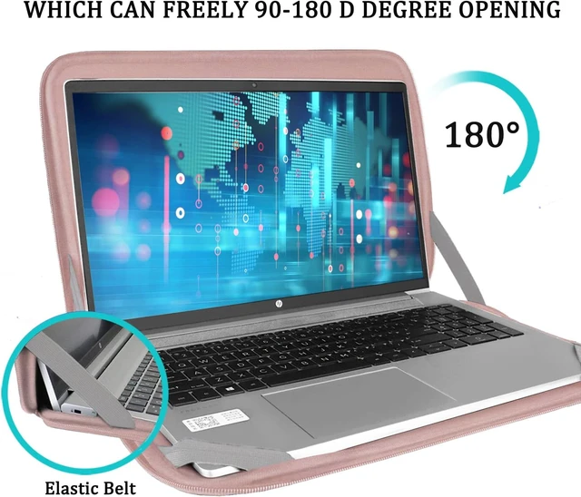 Alt view image 2 of 7 - 15.6 inch Laptop Sleeve Shockproof Protective Computer Cover Pink