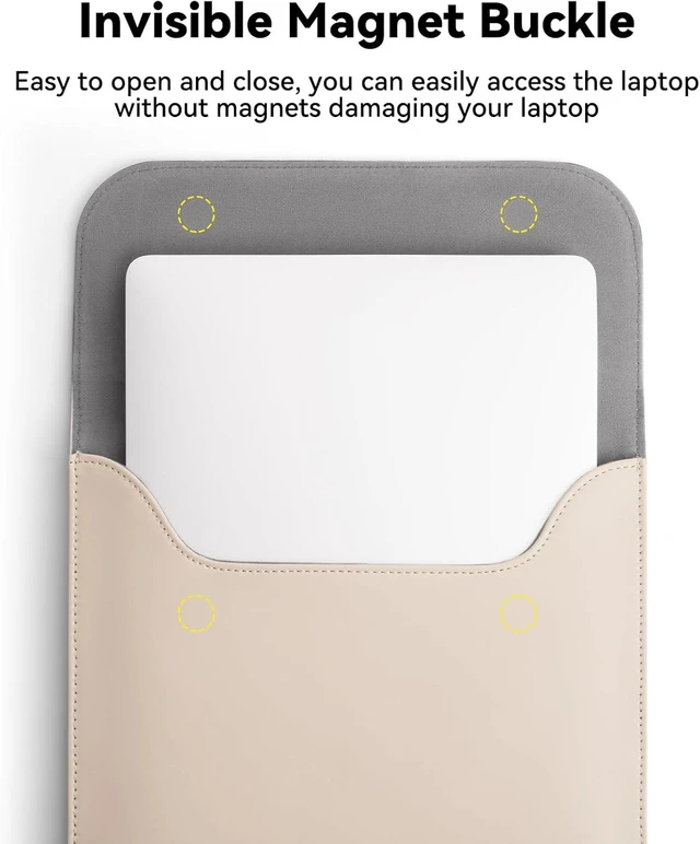 Alt view image 2 of 7 - Laptop Case 13.3 inch 13-13.3 inch Laptop Sleeve Apricot