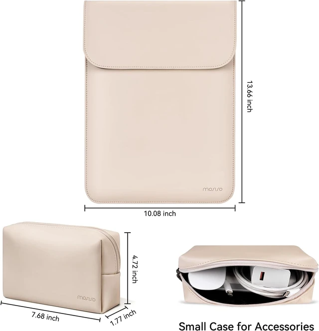 Alt view image 4 of 7 - Laptop Case 13.3 inch 13-13.3 inch Laptop Sleeve Apricot