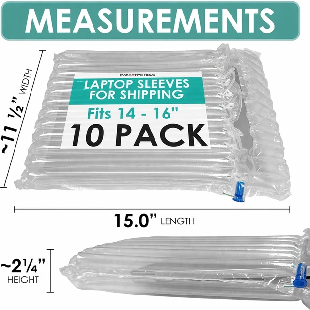 Alt view image 2 of 6 - Innovative Haus Inflatable Laptop Protective Bags 10 Pack Fits 14-16 Inch