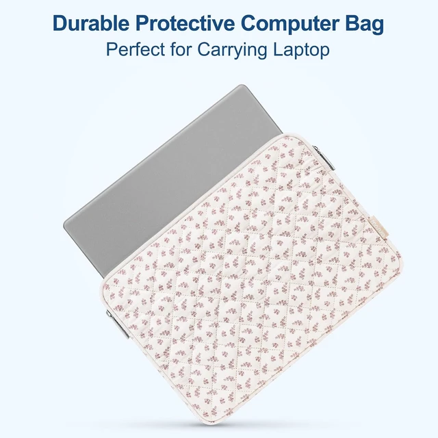 Alt view image 2 of 7 - Laptop Case 13.3 inch 13-13.3 inch Puffy Laptop Sleeve Bag Pink