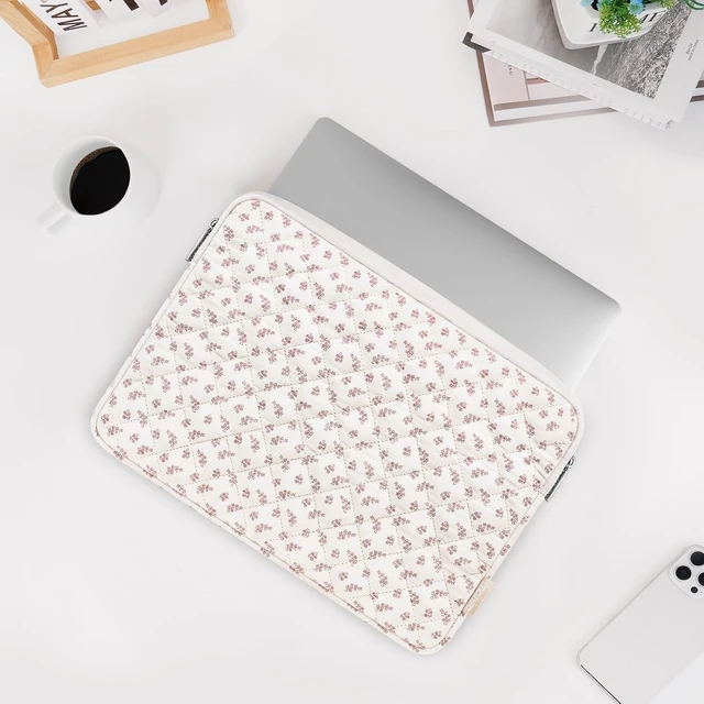 Alt view image 7 of 7 - Laptop Case 13.3 inch 13-13.3 inch Puffy Laptop Sleeve Bag Pink