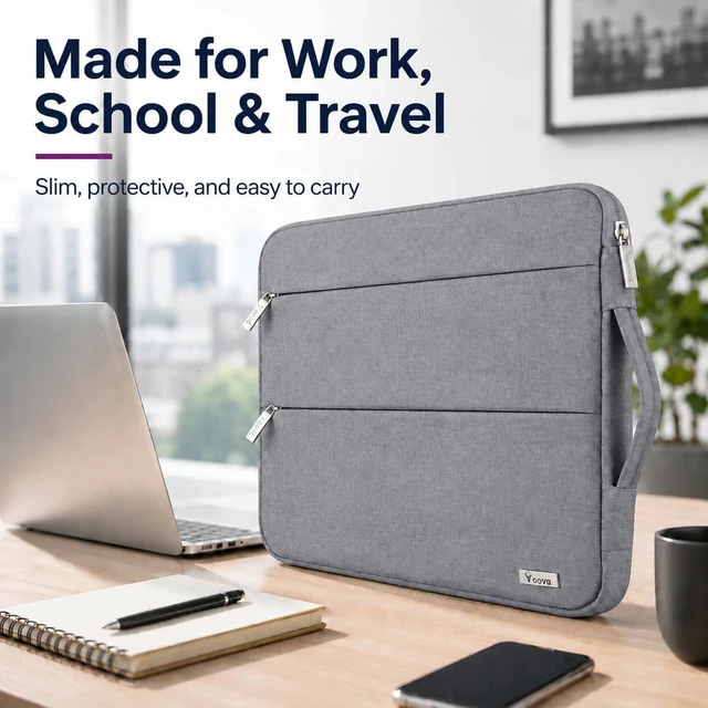 Alt view image 7 of 7 - 13.3-13 Inch Laptop Sleeve MacBook CaseLaptop Case Gray
