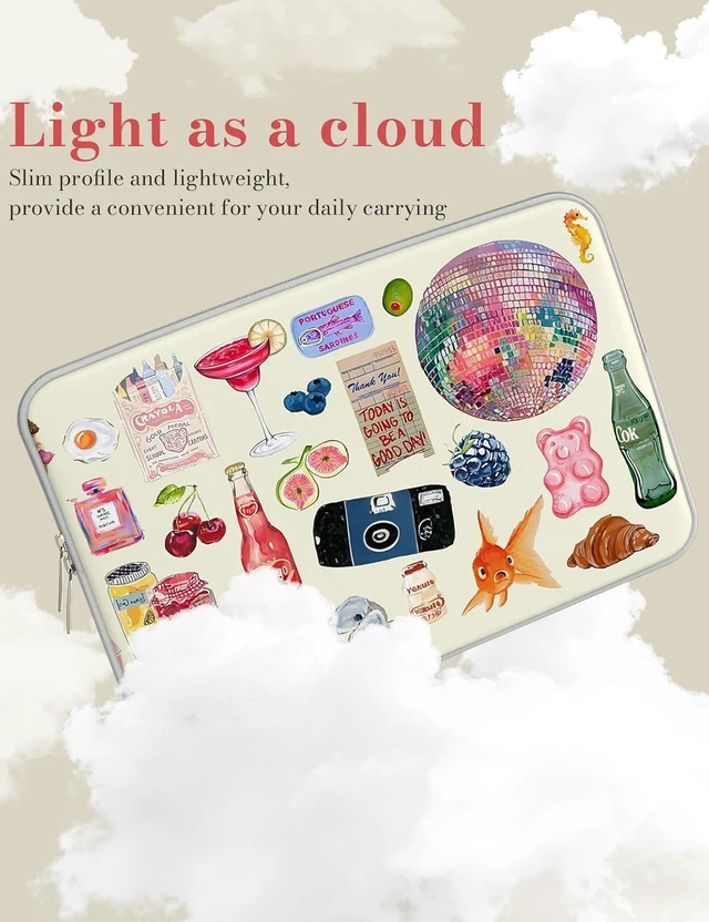 Alt view image 3 of 7 - MacBook Neo Sleeve Case Cute Laptop case for MacBook Air/Pro 13-13.6 inch Slim Protective Travel Carrying Sleeve for 14 inch Chromebook Stickers