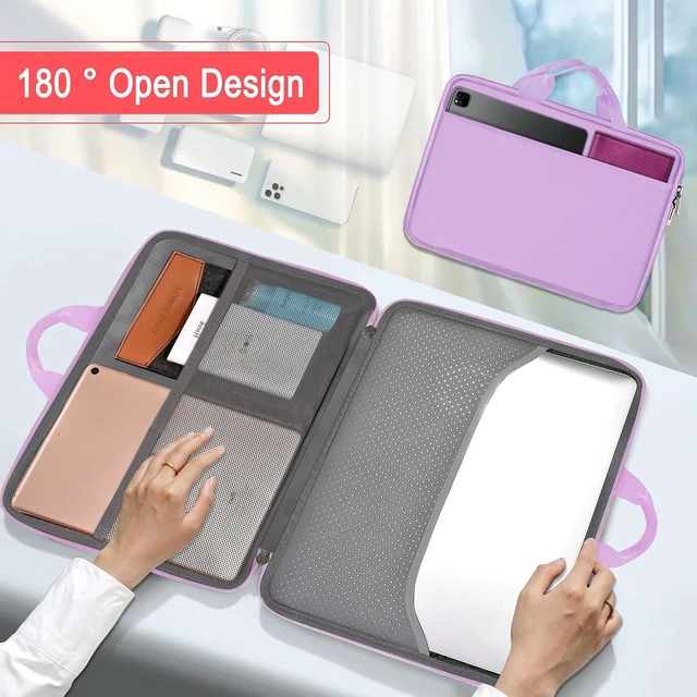 Alt view image 4 of 6 - Laptop Case 13-13.3 inch Sleeve TSA Computer Handbag Purple