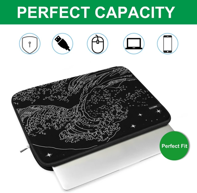 Alt view image 2 of 7 - Laptop Sleeve Case 13.3 inch Portable Protective Carrying Computer Cover