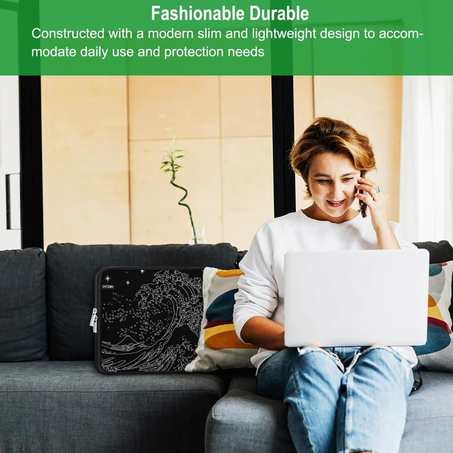 Alt view image 6 of 7 - Laptop Sleeve Case 13.3 inch Portable Protective Carrying Computer Cover