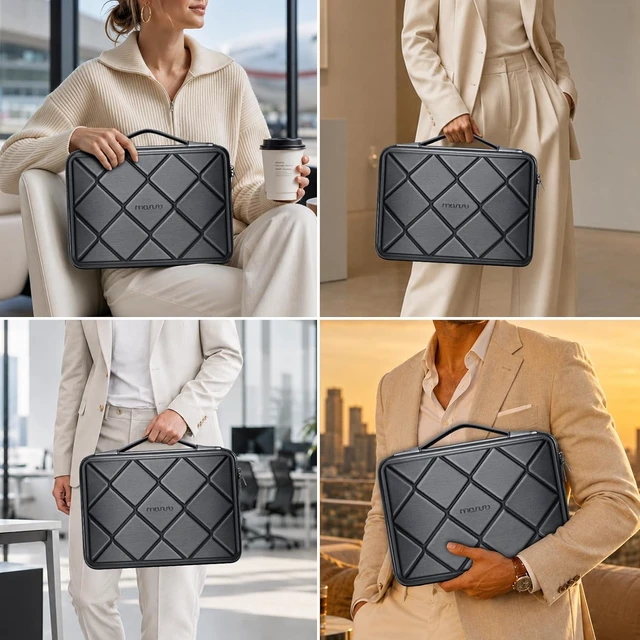 Alt view image 5 of 7 - Laptop Case 16 inch 15-15.6 inch Shockproof EVA Laptop Sleeve Bag