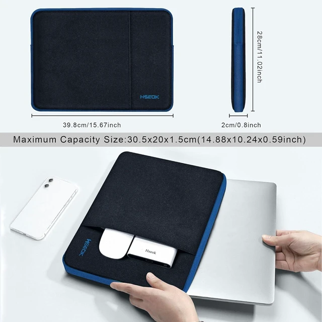 Alt view image 2 of 6 - Laptop Case 15.6 16 Inch Sleeve with Side Pocket B02K03