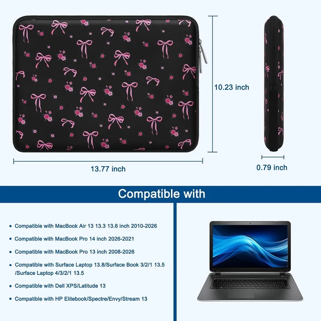 Alt view image 7 of 7 - 13.3 inch Laptop Case 13-13.3 inch Laptop Sleeve with Small Case