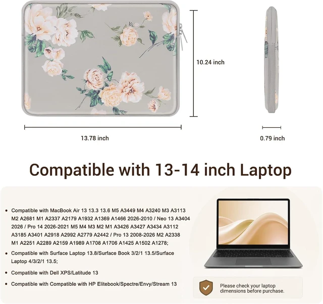 Alt view image 5 of 7 - Laptop Case 13.3 inch 13-13.3 inch Laptop Sleeve with Small Case