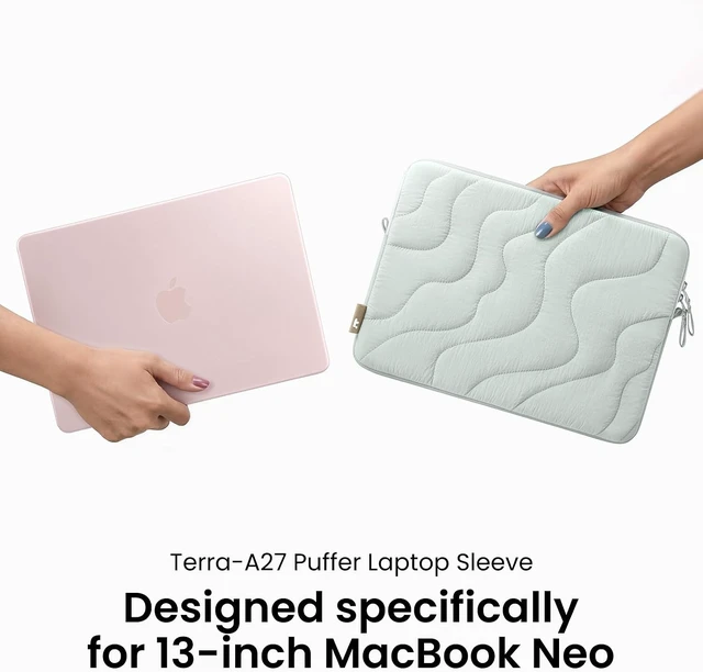 Alt view image 2 of 7 - 360 Protective Puffy Laptop Sleeve for 13-inch MacBook Neo A3404 A18