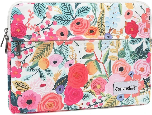 Main image of Floral Pattern Laptop Sleeve Case Cover with Pocket for MacBook Pro 14 inch and 14 inch-14.4 inch Notebook Computer