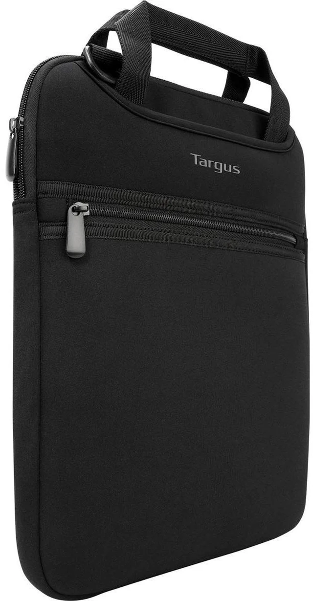Alt view image 5 of 7 - Vertical Slipcase Laptop Messenger Bag Black - Hideaway Handles with Cross Shoulder Strap and Protective Padding Fits 14 Laptop (TSS913)