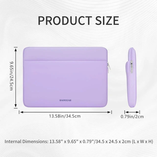 Alt view image 5 of 7 - RAINYEAR Laptop Sleeve Case 13.3 Inch Portable Case with Pocket Purple