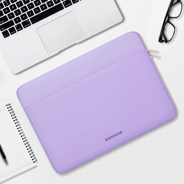 Alt view image 6 of 7 - RAINYEAR Laptop Sleeve Case 13.3 Inch Portable Case with Pocket Purple