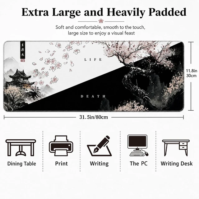 Alt view image 7 of 7 - Gaming Mouse Pad Large Mousepad XXL Keyboard Mat Desk Protector