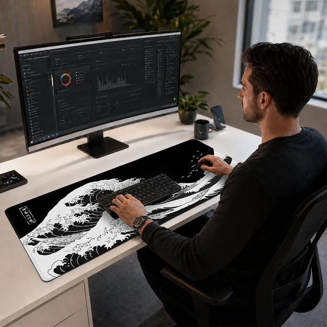 Alt view image 7 of 7 - Gaming Mouse Pad Large Mousepad XXL Keyboard Mat Desk Protector