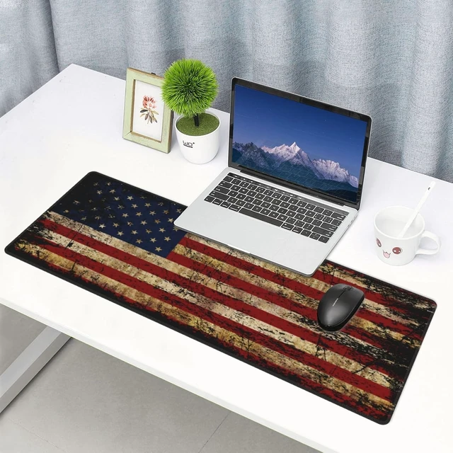 Alt view image 2 of 6 - American Flag Gaming Mouse Pad XXL Large Desk Mat Keyboard Pad