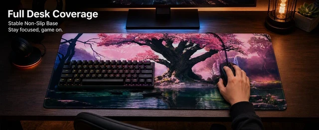 Alt view image 5 of 7 - DC Extra Large Gaming Mouse Pad Desk Mat for Keyboard and Mouse Desk Pad