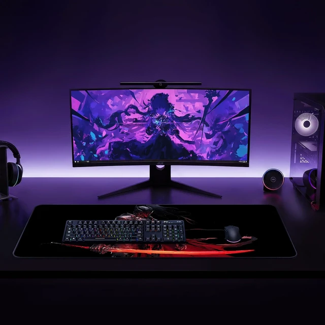 Alt view image 4 of 7 - XXL Anime Gaming Mouse Pad 35.4 x 15.7 inch - Water-Resistant