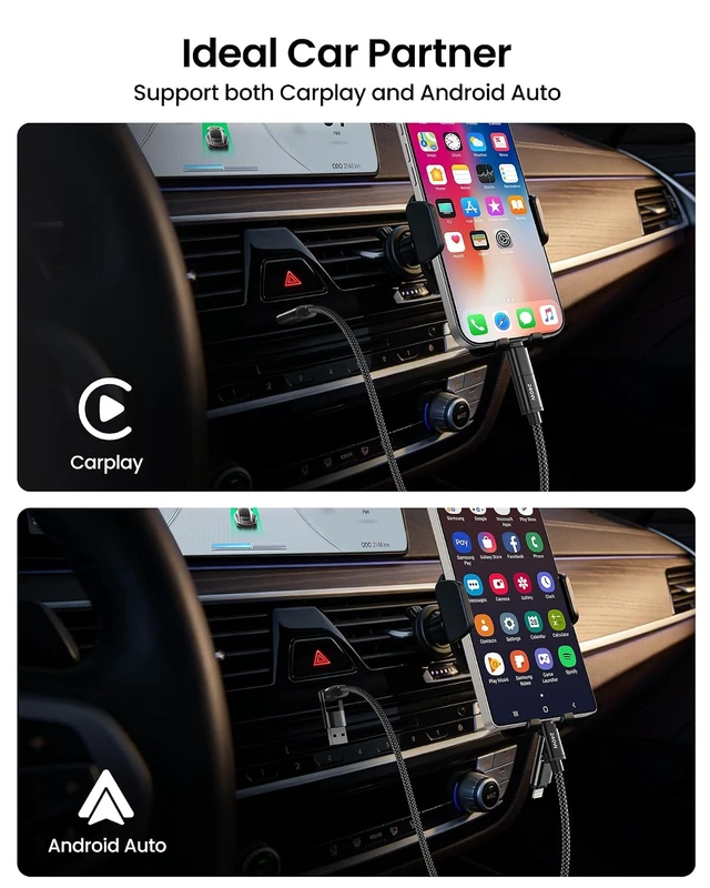 Alt view image 5 of 7 - 4 in 1 Multi Charging Cable 240W Fast Charging Cords 5FT Braided