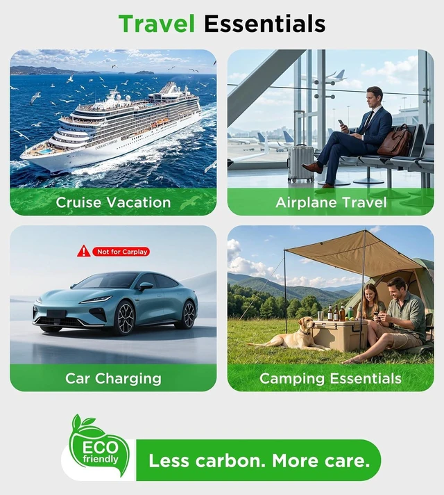 Alt view image 3 of 7 - Travel Essentials for Watch Charger iPhone Charger 3 in 2 Type C/Lightning/Magnetic Travel Charging Cable Portable Multi Charging Cable for Watch iPhone 18?11 S26 Car4ft