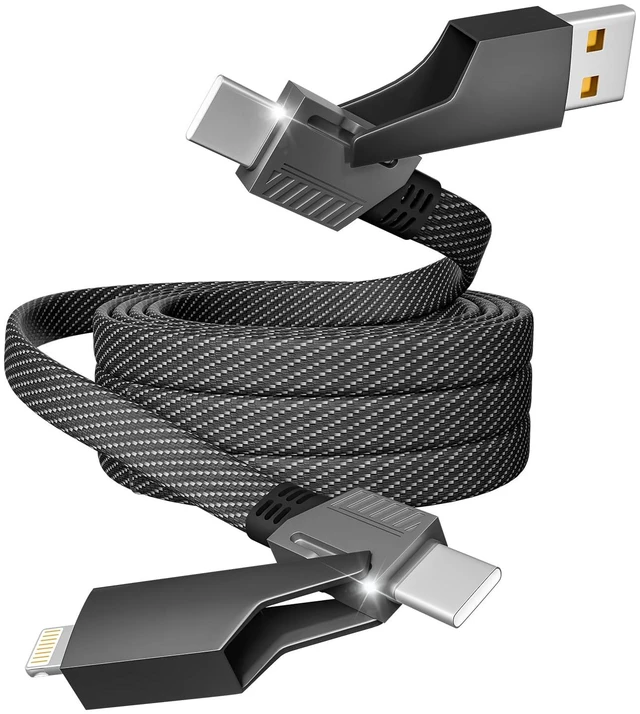Main image of 4 in 1 Charging Cable Fast Charging 65W with E-Mark Chip Carplay