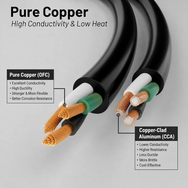 Alt view image 4 of 7 - Universal 6ft(1.8m) Power Cord 3-Prong Pure Copper ETL Black