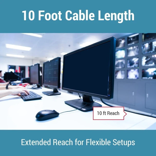 Alt view image 6 of 7 - Heavy Duty AC Power Cord 10ft (3m) 14 AWG NEMA 5-15P to C13