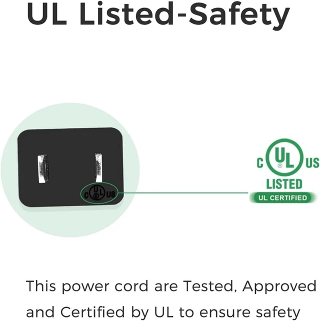 Alt view image 5 of 7 - Power Cord for Xbox Series S/X Xbox One S/X PS5/PS4/PS3 Slim