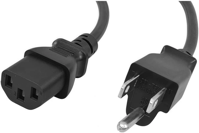 Main image of 1.5m 3 Prong AC Power Cord 5 Feet 125 Volts 10 Amps Power Cable