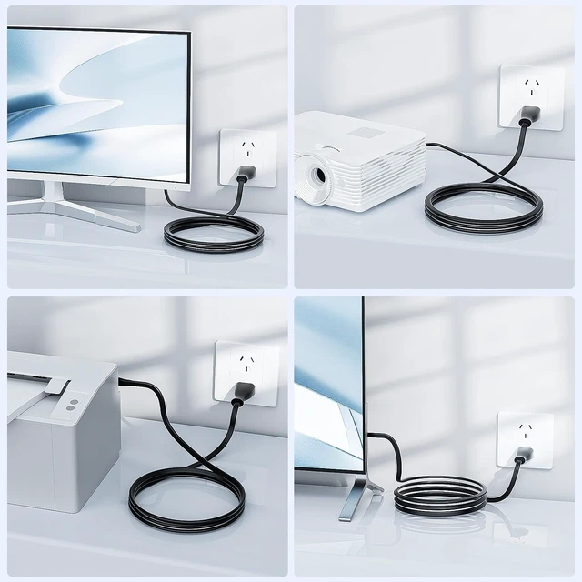 Alt view image 4 of 6 - 2 Prong Non-Polarized IEC C7(Figure 8) AC Power Cord Replacement by