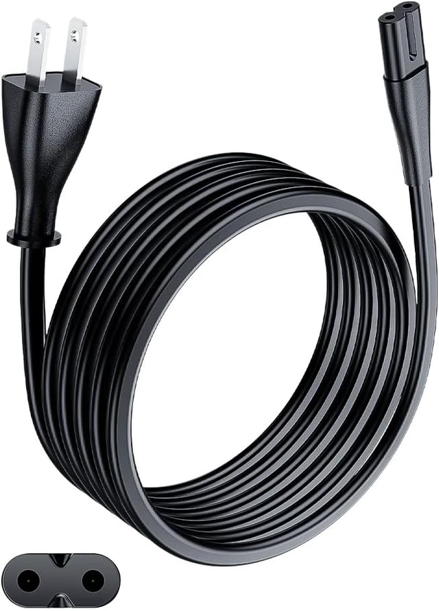 Alt view image 6 of 6 - 2 Prong Non-Polarized IEC C7(Figure 8) AC Power Cord Replacement by
